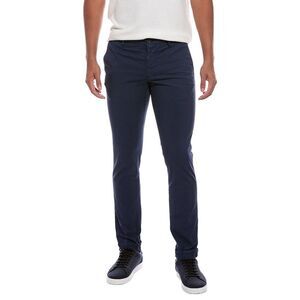 Slowear Mens  Linen-Blend Flat Front Regular Fit Pant, Blue